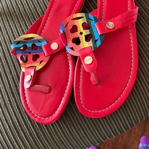 Red ladies sandals new